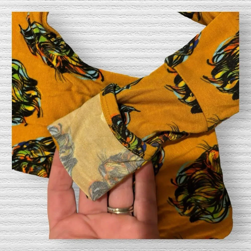 Dreamiere 2t Bamboo Lion THE MANE EVENT CONVERTIBLE FOOTIE Romper Golden Rainbow